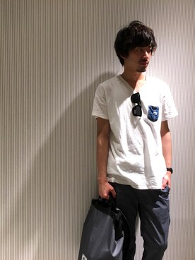 A CIAOPANIC TYPY employee たけやま is wearing Lee