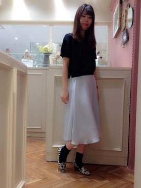 「タッセルシューズ」｜iimaさん（レディース・164cm）の夏コーディネート