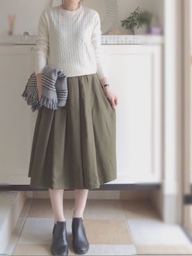 「- W. -（ダブリュー）のアイテム」を使った、miiimさん（レディース・159cm）の秋コーディネート
