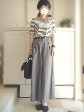 「MINIMUM（ミニマム）のアイテム（パンツ）」を使った、miiimさん（レディース・159cm）の秋コーディネート