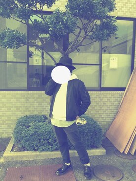 「GU（ジーユー）のアイテム（ブルゾン、その他）」を使った、まつりくさん（メンズ）の秋コーディネート