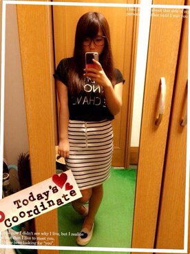 「Dosch（ドスチ）のアイテム（Tシャツ/カットソー）」を使った、まゆさん（レディース・148cm）の夏コーディネート