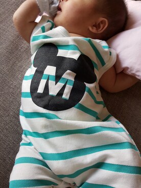 「アイテム（ママ＆ベビー、グリーン系）」を使った、柚子Amumuさん（キッズ・60cm）の秋コーディネート