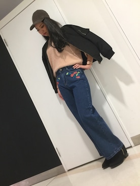 「SpRay（スプレイ）のアイテム（ブーツ）」を使った、SpRay福岡店さん（レディース・164cm）の秋コーディネート