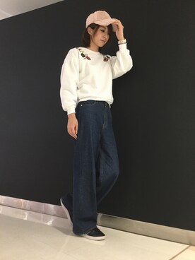 「SpRay（スプレイ）のアイテム（キャップ）」を使った、SpRay福岡店さん（レディース・168cm）の秋コーディネート