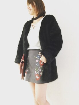 「SpRay（スプレイ）のアイテム（ノーカラージャケット）」を使った、SpRay福岡店さん（レディース・170cm）の秋コーディネート