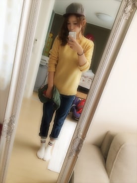 「N.（N. Natural Beauty Basic）（エヌエヌナチュラルビューティーベーシック）のアイテム（キャップ）」を使った、Saya Ishimuraさん（レディース・161cm）の秋コーディネート