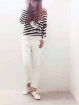 「メゾン キツネ(MAISON KITSUNE)」｜「アイテム（その他シューズ）」を使った、YUKIさん（レディース・168cm）の秋コーディネート