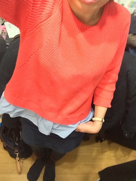 「アイテム（アナログ腕時計、ピンク系）」を使った、airooomさん（レディース・147cm）の冬コーディネート