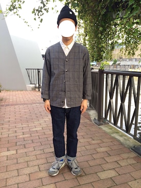 「BEAUTY&YOUTH UNITED ARROWS（ビューティーアンドユースユナイテッドアローズ）のアイテム（ノーカラージャケット）」を使った、Kee.nさん（メンズ・166cm）の秋コーディネート