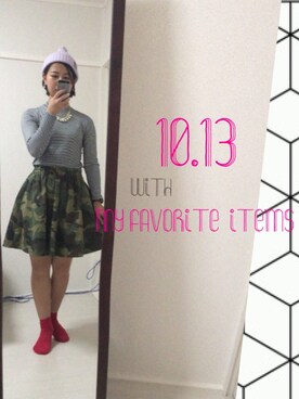 「BEN DAVIS（ベンデイビス）のアイテム（ハンチング/ベレー帽）」を使った、-Ran-さん（レディース・158cm）の秋コーディネート