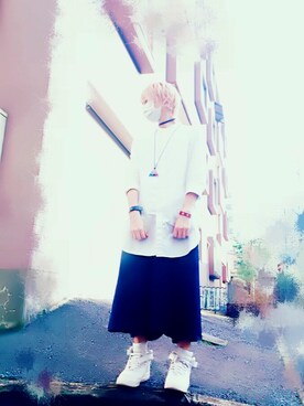 「M（エム）のアイテム（アクセサリー）」を使った、かいさん（メンズ・166cm）の春コーディネート