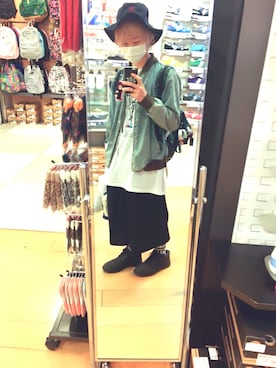 「PARADOX（パラドックス）のアイテム（ハット）」を使った、かいさん（メンズ・166cm）の春コーディネート