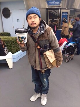 「VOO（ヴォー）のアイテム（ジャケット/アウター）」を使った、やなちゃんさん（メンズ・165cm）の春コーディネート