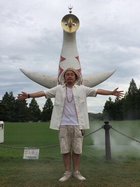 「VOO（ヴォー）のアイテム（ハンチング/ベレー帽）」を使った、やなちゃんさん（メンズ・165cm）の夏コーディネート