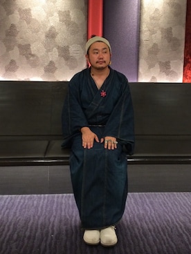 「glamb（グラム）のアイテム（浴衣）」を使った、やなちゃんさん（メンズ・165cm）の夏コーディネート