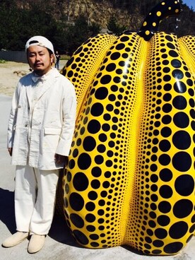 「直島」｜やなちゃんさん（メンズ・165cm）の春コーディネート