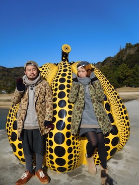 「VOO（ヴォー）のアイテム（パーカー）」を使った、やなちゃんさん（メンズ・165cm）の冬コーディネート