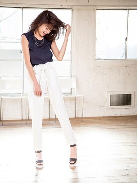 「Newlyme（ニューリーミー）のアイテム」を使った、夢展望（YUMETENBO)さん（レディース・163cm）の春コーディネート