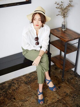 「Newlyme（ニューリーミー）のアイテム」を使った、夢展望（YUMETENBO)さん（レディース・163cm）の春コーディネート