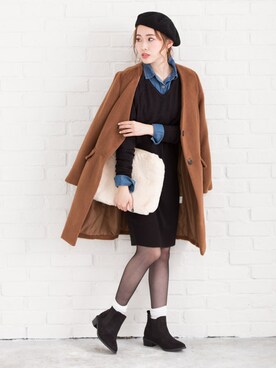 「夢展望（ユメテンボウ）のアイテム（帽子）」を使った、夢展望（YUMETENBO)さん（レディース・163cm）の秋コーディネート