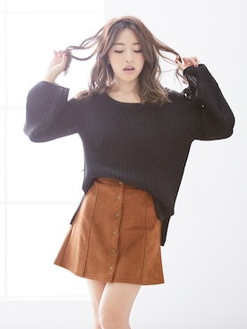 「Newlyme（ニューリーミー）のアイテム」を使った、夢展望（YUMETENBO)さん（レディース・163cm）の秋コーディネート