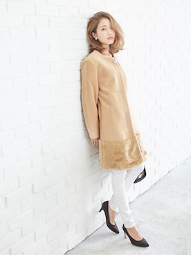 「Newlyme（ニューリーミー）のアイテム」を使った、夢展望（YUMETENBO)さん（レディース・163cm）の秋コーディネート