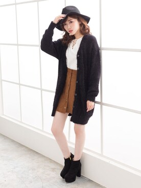 「夢展望（ユメテンボウ）のアイテム（ブーツ）」を使った、夢展望（YUMETENBO)さん（レディース・163cm）の冬コーディネート