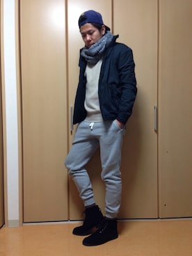 「アイテム（ピアス（両耳用））」を使った、87kenさん（メンズ・173cm・20代）の冬コーディネート