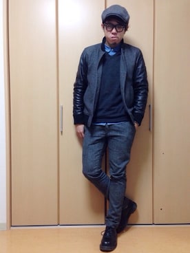 「アイテム（ピアス（両耳用））」を使った、87kenさん（メンズ・173cm・20代）の冬コーディネート