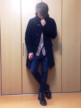 「FREAK'S STORE（フリークスストア）のアイテム（ダッフルコート）」を使った、87kenさん（メンズ・173cm・20代）の冬コーディネート