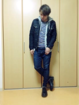 「アイテム（ピアス（両耳用））」を使った、87kenさん（メンズ・173cm・20代）の春コーディネート