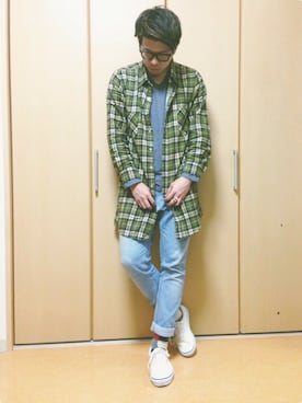 「乱痴気（ランチキ）のアイテム（アクセサリー）」を使った、87kenさん（メンズ・173cm）の春コーディネート