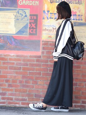 「CONVERSE（コンバース）のconverse（コンバース） ALL STAR OX（オールスターOX）（スニーカー）」を使った、りまにゃんさん（レディース・156cm）の春コーディネート