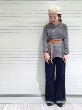 「CIAOPANIC（チャオパニック）のアイテム（ブーツ）」を使った、てらさんさん（レディース・157cm）の秋コーディネート