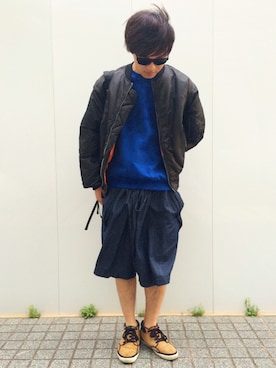 「And A（アンドエー）のアイテム（ジャケット/アウター）」を使った、Tuさん（メンズ・175cm）の春コーディネート