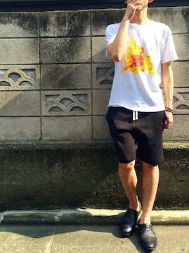 「rag & bone（ラグアンドボーン）のアイテム（Tシャツ/カットソー）」を使った、Tuさん（メンズ・175cm）の夏コーディネート
