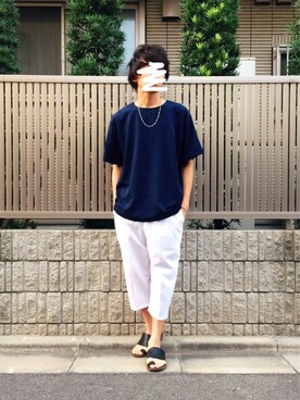 「アイテム（バングル/リストバンド）」を使った、Tuさん（メンズ・175cm・20代）の夏コーディネート