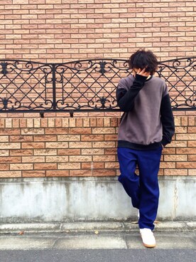 「DISCOVERED（ディスカバード）のアイテム（スウェット）」を使った、Tuさん（メンズ・175cm）の冬コーディネート