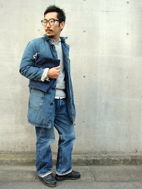 「Denime（ドゥニーム）のアイテム（ダウンジャケット/コート）」を使った、中井　皓次さん（メンズ・166cm）の秋コーディネート