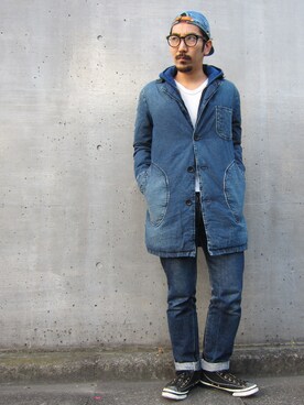 「Denime（ドゥニーム）のアイテム（ダウンジャケット/コート）」を使った、中井　皓次さん（メンズ・166cm）の秋コーディネート