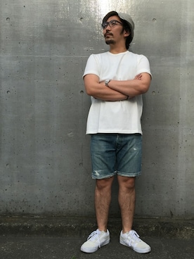「Denime（ドゥニーム）のアイテム（帽子）」を使った、中井　皓次さん（メンズ・166cm）の春コーディネート