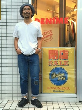 「hat」｜中井　皓次さん（メンズ・166cm）の夏コーディネート