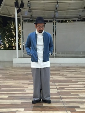 「Denime（ドゥニーム）のアイテム（その他アウター）」を使った、中井　皓次さん（メンズ・166cm）の秋コーディネート