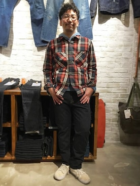 「Denime（ドゥニーム）のアイテム」を使った、中井　皓次さん（メンズ・166cm）の秋コーディネート