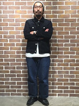 「Denime（ドゥニーム）のアイテム（その他アウター）」を使った、中井　皓次さん（メンズ・166cm）の秋コーディネート
