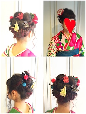 「ふりふ」｜「アイテム（浴衣）」を使った、MAYA SAKAIさん（レディース・162cm）の冬コーディネート