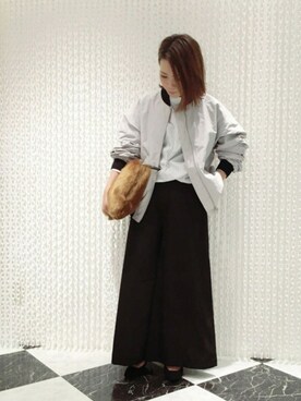 「OSMOSIS（オズモーシス）のアイテム（ブルゾン）」を使った、OSMOSIS天王寺ミオ店さん（レディース・155cm）の秋コーディネート