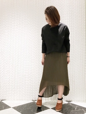 「OSMOSIS（オズモーシス）のアイテム（シューズ）」を使った、OSMOSIS天王寺ミオ店さん（レディース・155cm）の秋コーディネート