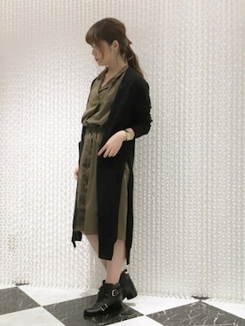 「ロングカーディガン」｜OSMOSIS天王寺ミオ店さん（レディース・167cm）の秋コーディネート